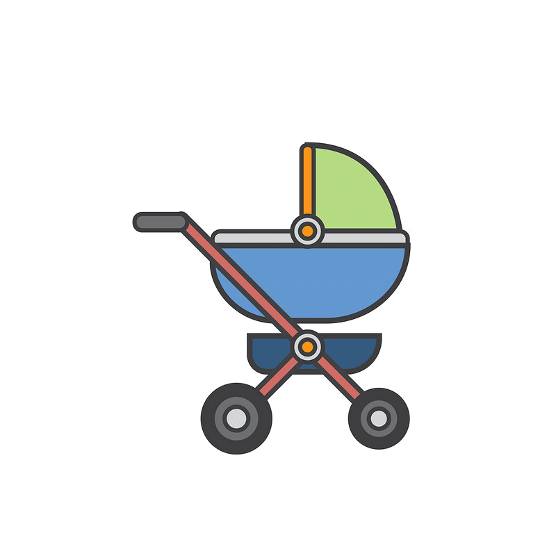 Ilustração carrinho de bebê