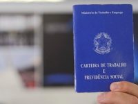 pessoa segurando carteira de trabalho